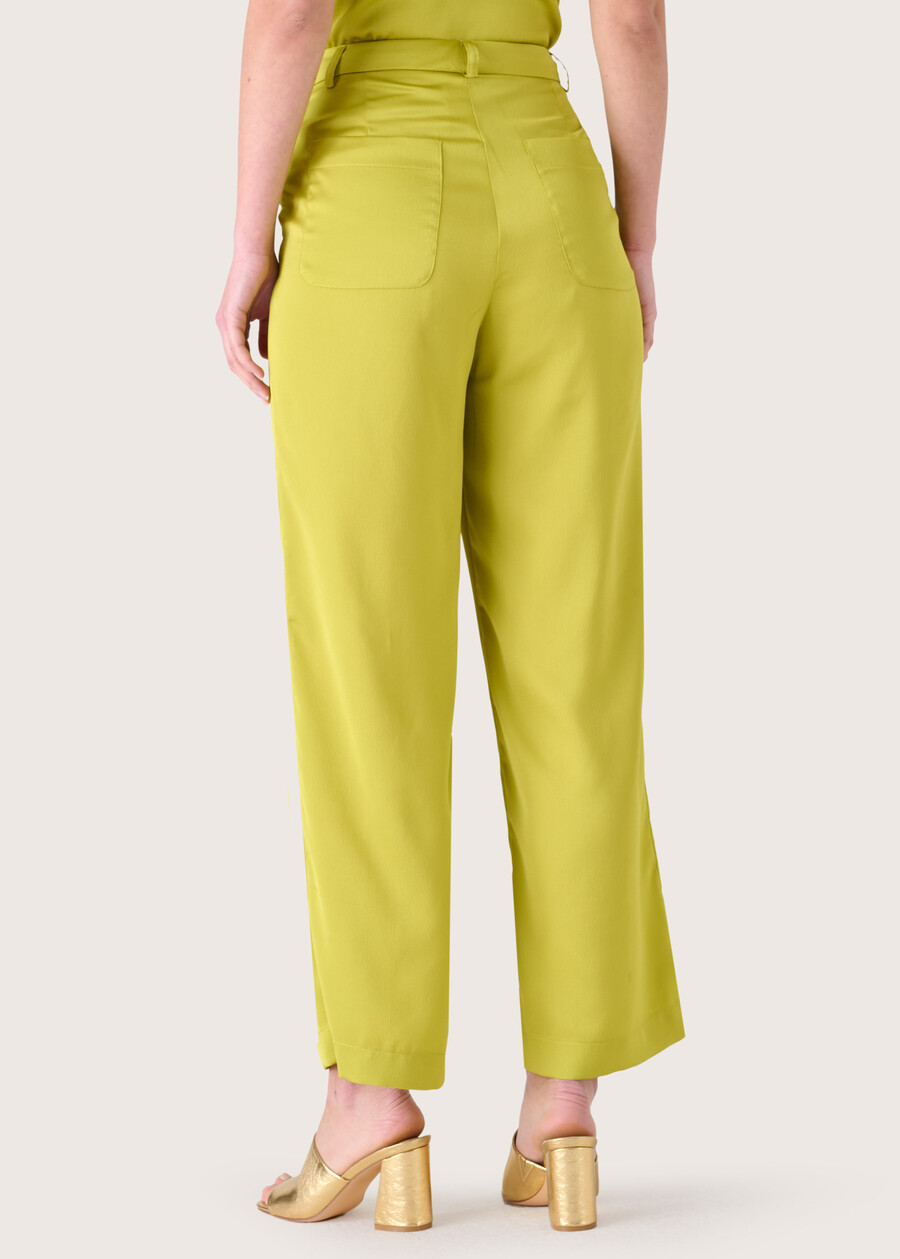 Pio crepe trousers VERDE LIME Woman , image number 4