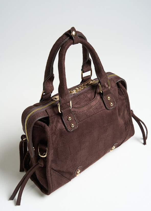 Baku  embossed croc handbag MARRONE Woman null