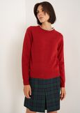 Marisol sweater with jewel detail ROSSOBEIGE LATTE Woman image number 1