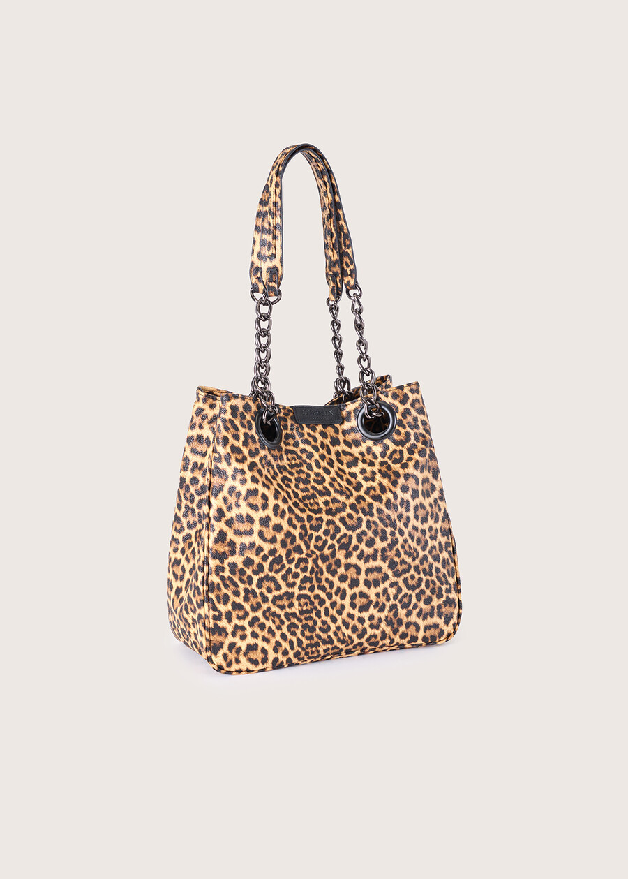 Brillama eco-leather shopping bag MARRONE TIERRA Woman , image number 1