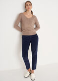 Pantalone Alicez in velluto di cotone BIANCO BURROBLUE OLTREMARE  Donna immagine n. 1