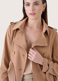 Teo double-breasted trench coat BEIGE DUNEBLU MEDIUM BLUE Woman image number 4