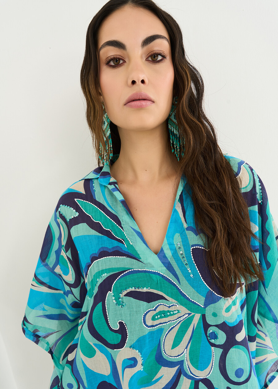 Kaftano Baila a camicia BLU Donna , immagine n. 3