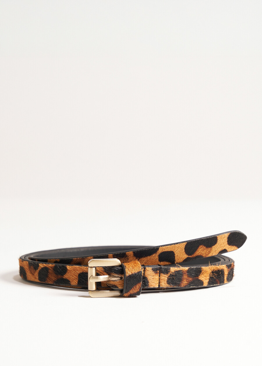 Clim genuine pony hair belt NERO BLACK Woman , image number 1