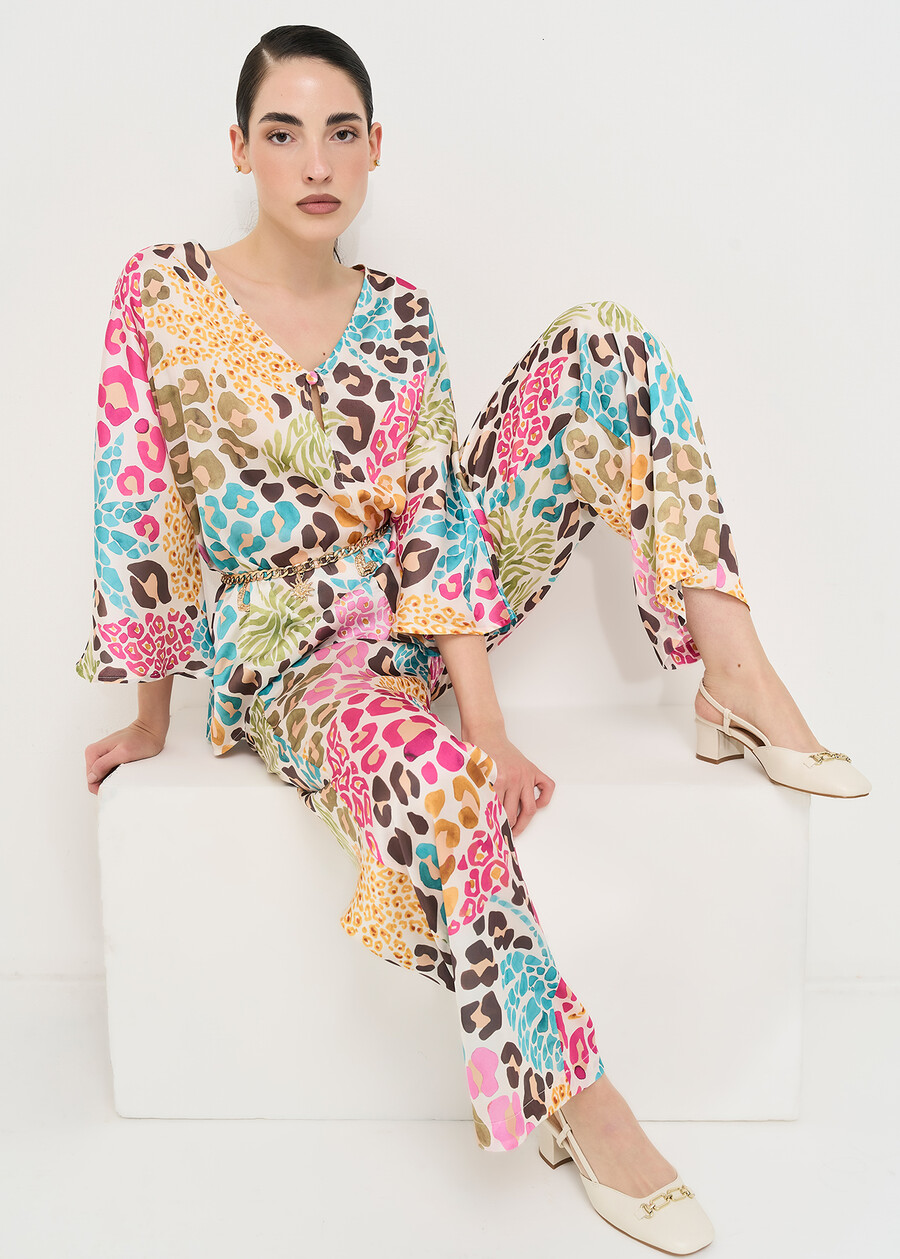 Giorgia animalier trousers BEIGE Woman , image number 1