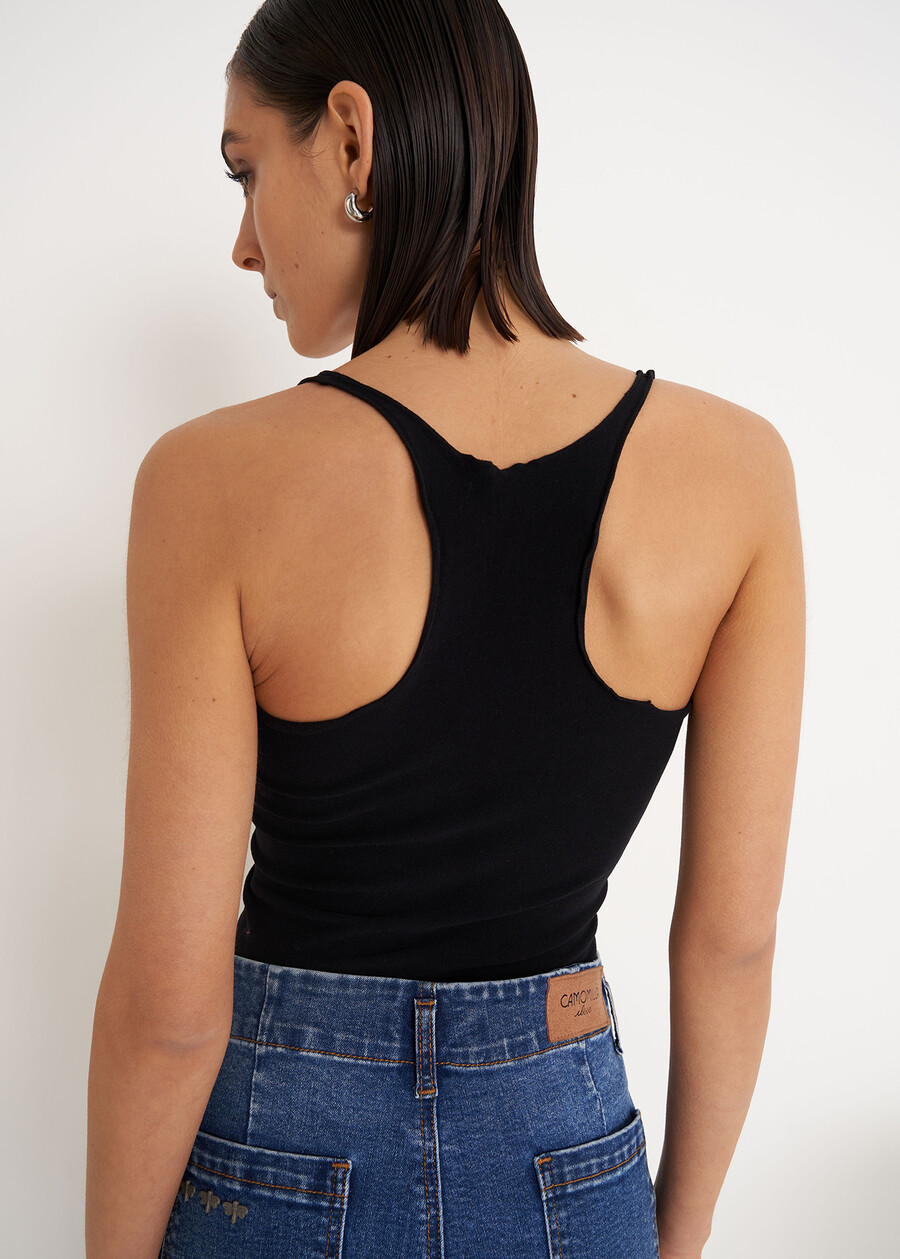 Top Thole in rete NERO BLACK Donna , immagine n. 3