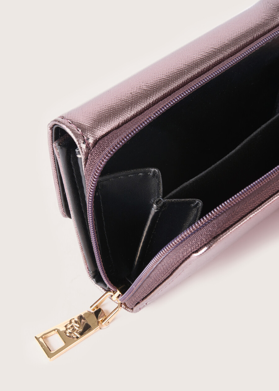 Puck eco-leather wallet ROSA ROMANTICOMARRONE BRONZE Woman , image number 2