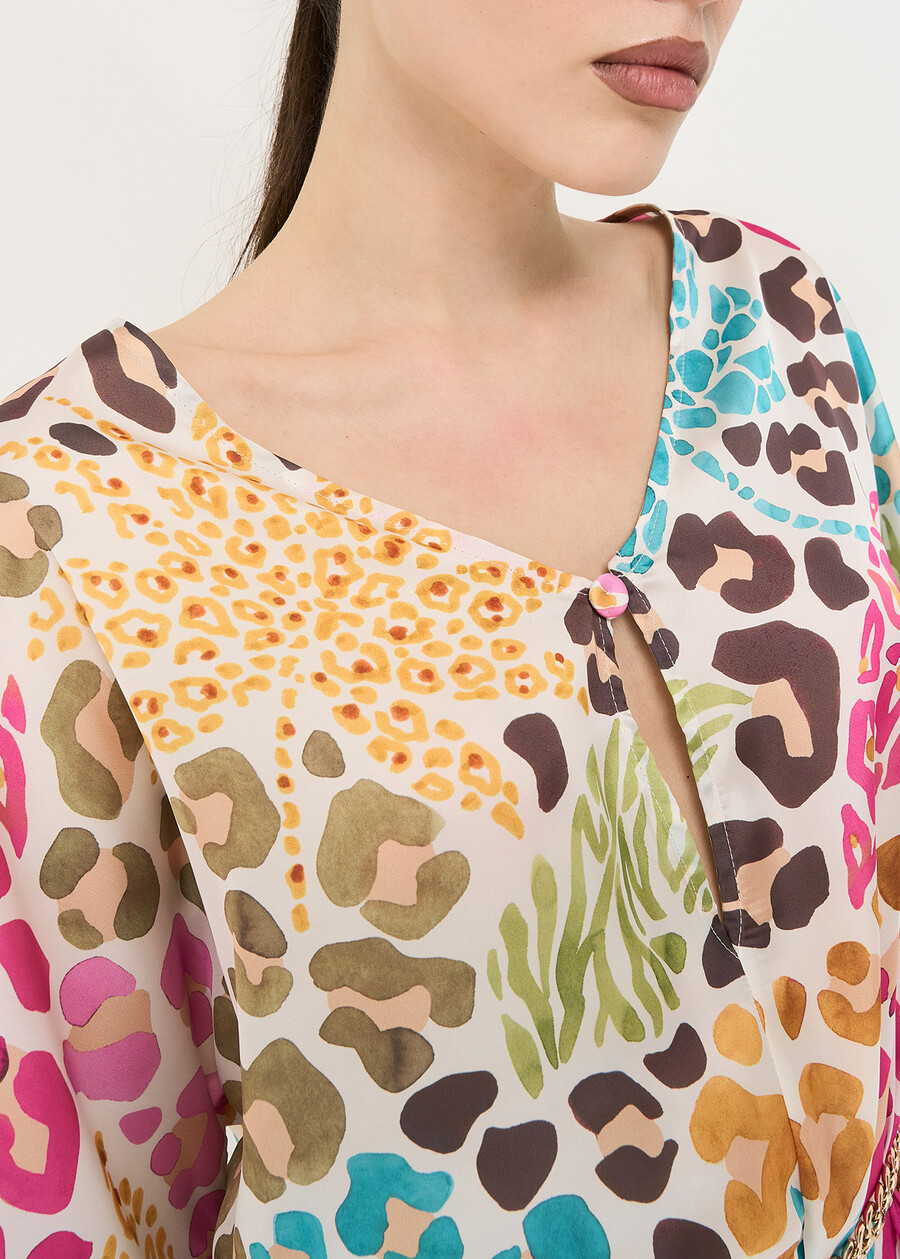 Blusa Cady scollo a goccia BEIGE Donna , immagine n. 2