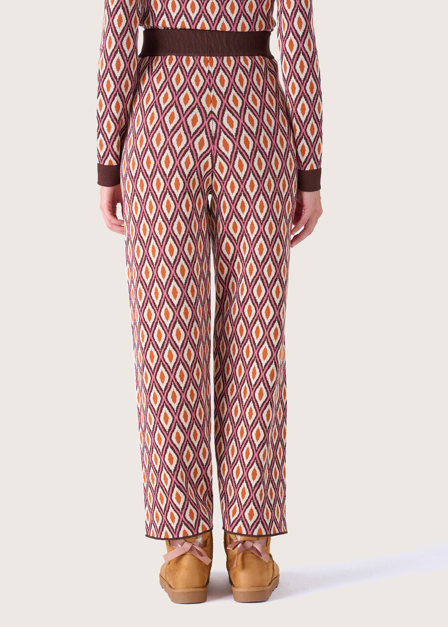 Pantalone Perrys in maglia MARRONE CASTAGNA Donna , immagine n. 4