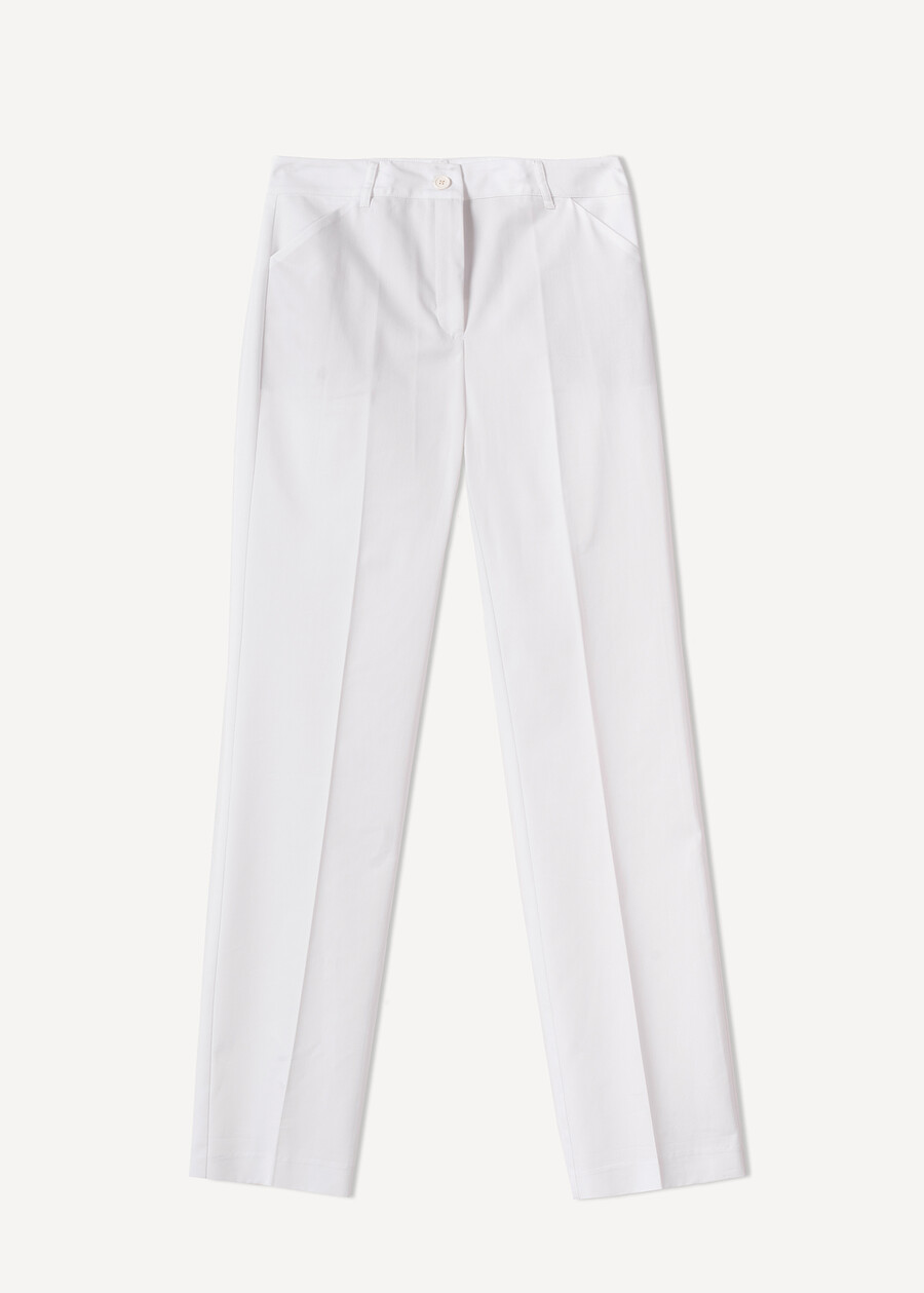 Pantaloni Clair in misto cotone GRIGIOBIANCO WHITE Donna , immagine n. 5