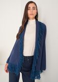 Mantella Micaela con frange BLU MIDNIGHTVIOLA VINACCIA Donna immagine n. 1
