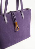 Betty faux leather and suede shopping bag NERO BLACKVIOLA PRUGNA Woman image number 3