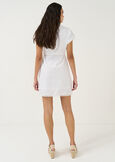 Artic short shirt dress with lace BIANCO WHITE Woman image number 4