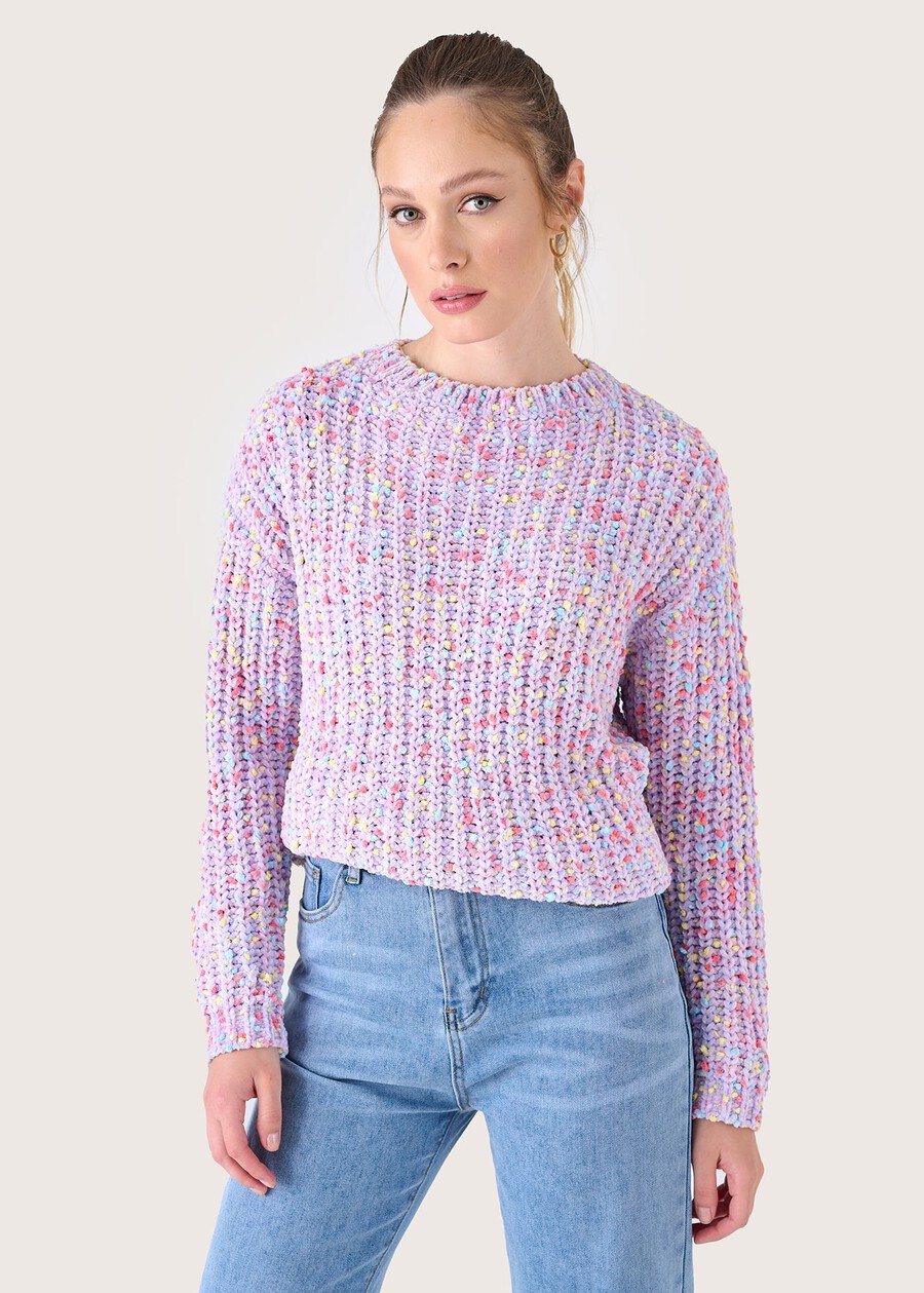 Malabo chenille jumper ROSA PETALO Woman , image number 2