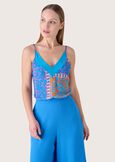 Top Tindy in crepe BLUE PACIFIC Donna immagine n. 1
