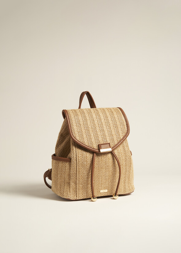 Bilbak Straw Backpack BEIGE Woman null