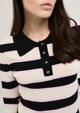 Polo Maly in maglia a righe NERO BLACK Donna immagine n. 2