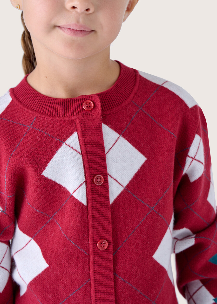 Maglia Monkey stile cardigan per bimba ROSSO CARPET Donna , immagine n. 2