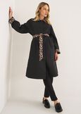 Thom trench coat with animal-print details NERO BLACK Woman image number 2
