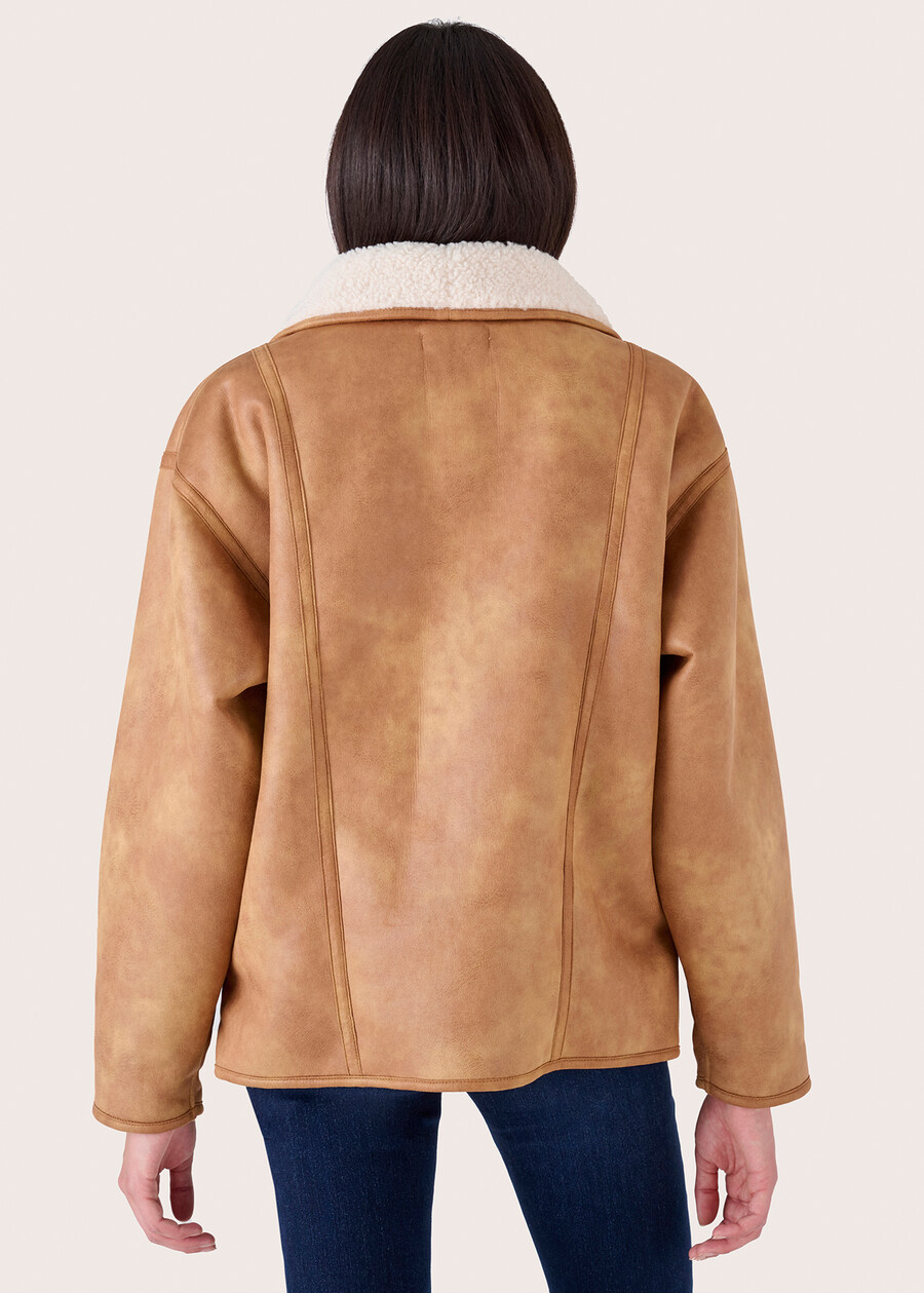 Cappotto Ginger in ecopelo BEIGE CAMMELLO Donna , immagine n. 4