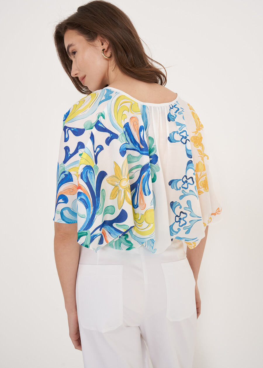 Bany Printed Blouse BIANCO WHITE Woman , image number 3