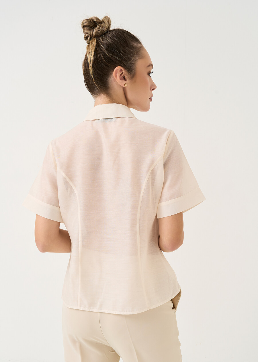 Camicia Classy a maniche corte BEIGE Donna , immagine n. 3