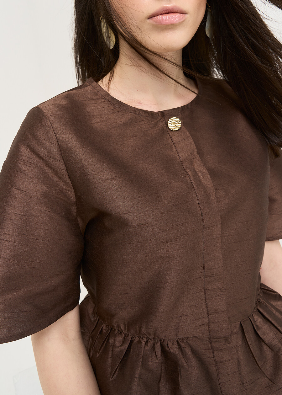 Camicia Calys bottone gioiello MARRONE Donna , immagine n. 2