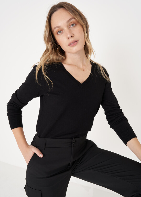 Marge cotton e silk jersey NERO BLACK Woman null