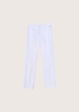 Pantaloni Jacqueline in misto cotone BIANCO WHITEBLUE OLTREMARE VERDE GARDEN Donna immagine n. 5