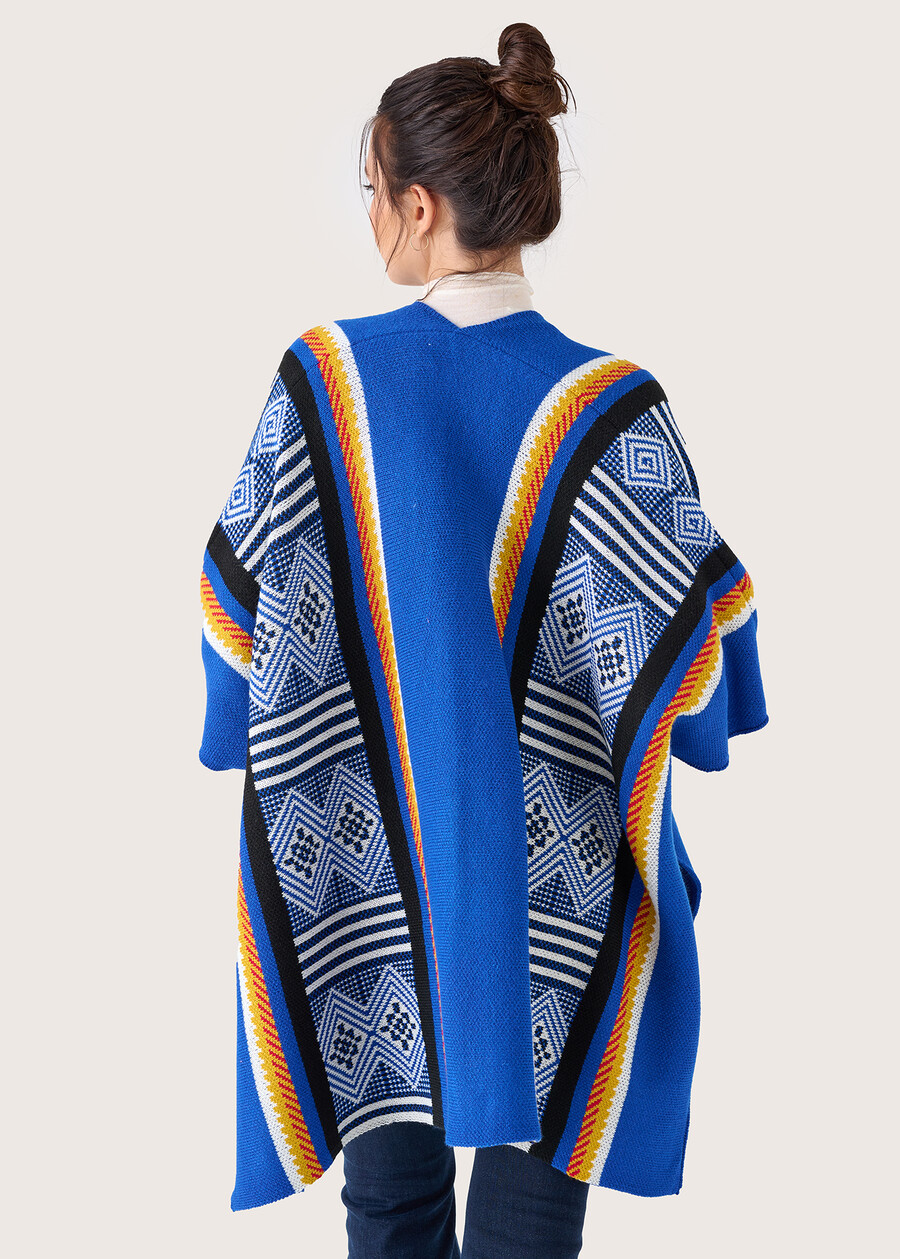 Mantella Martin con fantasia etnica BLU ELETTRICO Donna , immagine n. 3