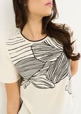 Sunny patterned cotton T-shirt BIANCO WHITE Woman image number 2