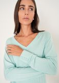 Maglia Milly scollo a V CELESTE POLVERE Donna immagine n. 2