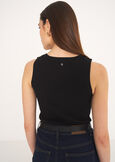 Top Troisi a costine NERO BLACK Donna immagine n. 3
