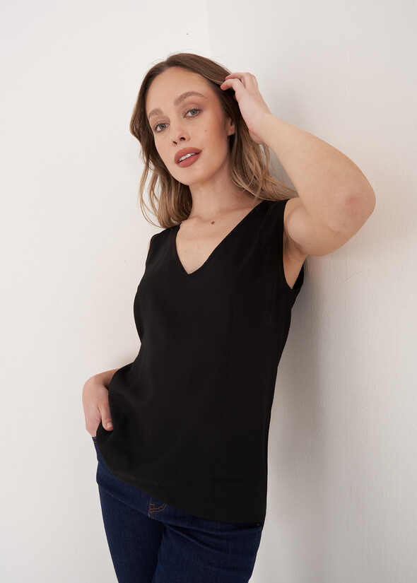Boe Sleeveless Top NERO BLACK Woman null