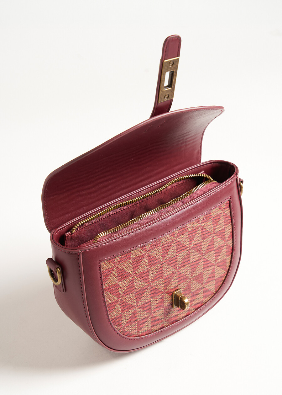 Idea Regalo – Tracolla Geometrica e Portafogli in ROSSO CHIANTI Donna , immagine n. 6