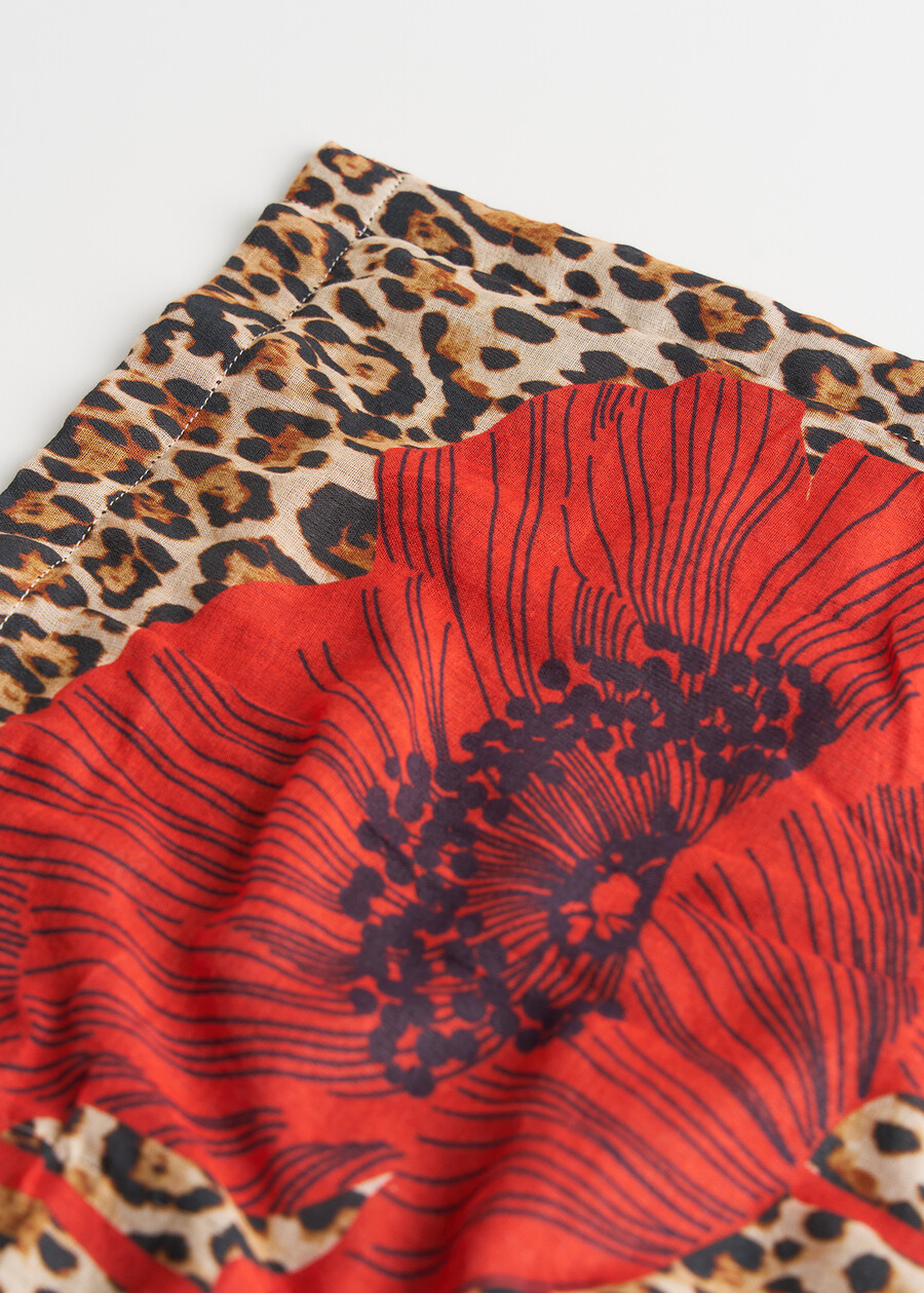 Telo mare Tessa animalier e fiori ROSSO Donna , immagine n. 3