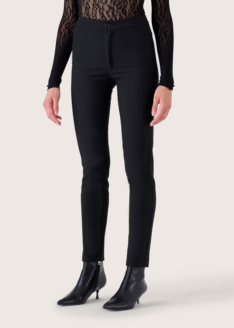 Pantalone Claudia in tessuto tecnico NERO BLACK Donna , immagine n. 2