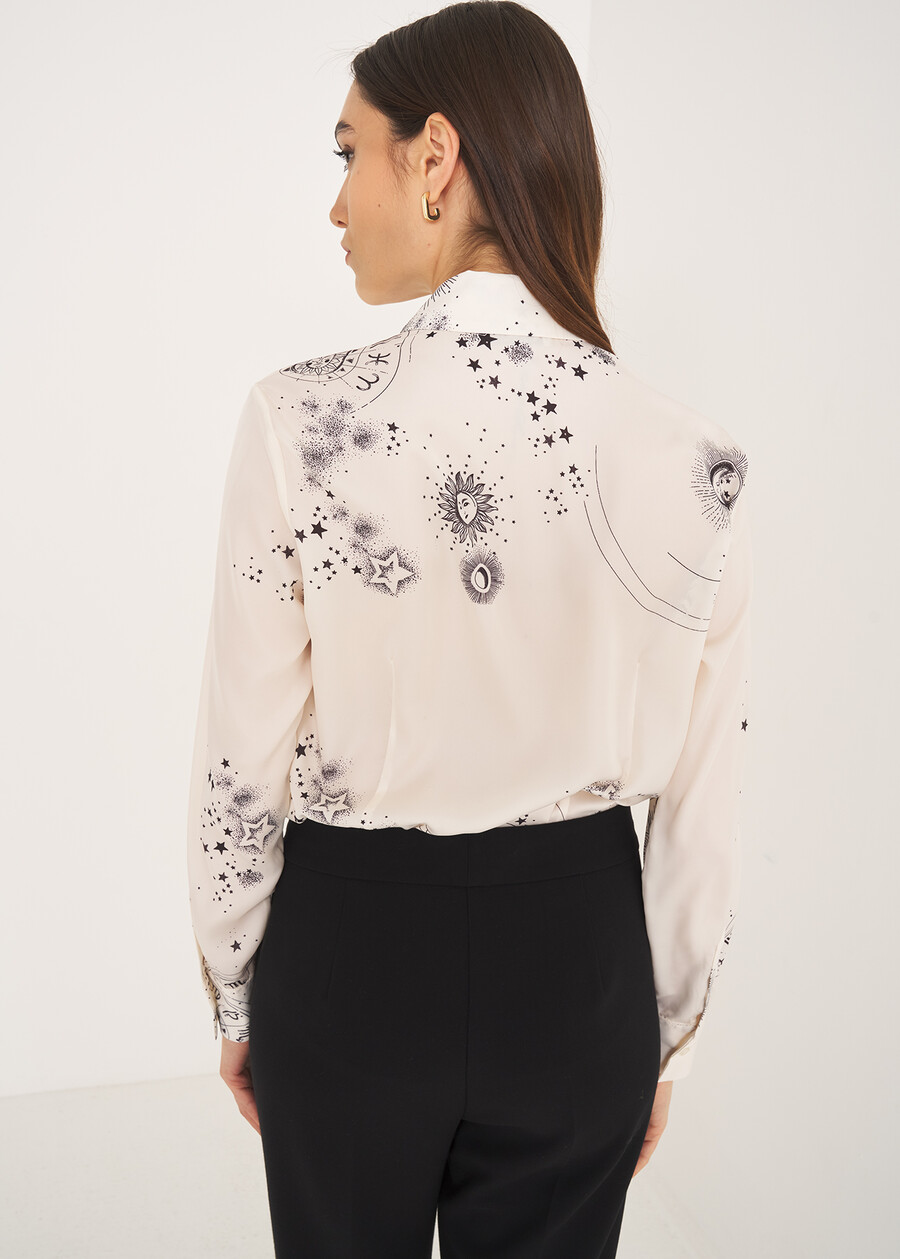 Alessia zodiac-print shirt BEIGE LATTE Woman , image number 3