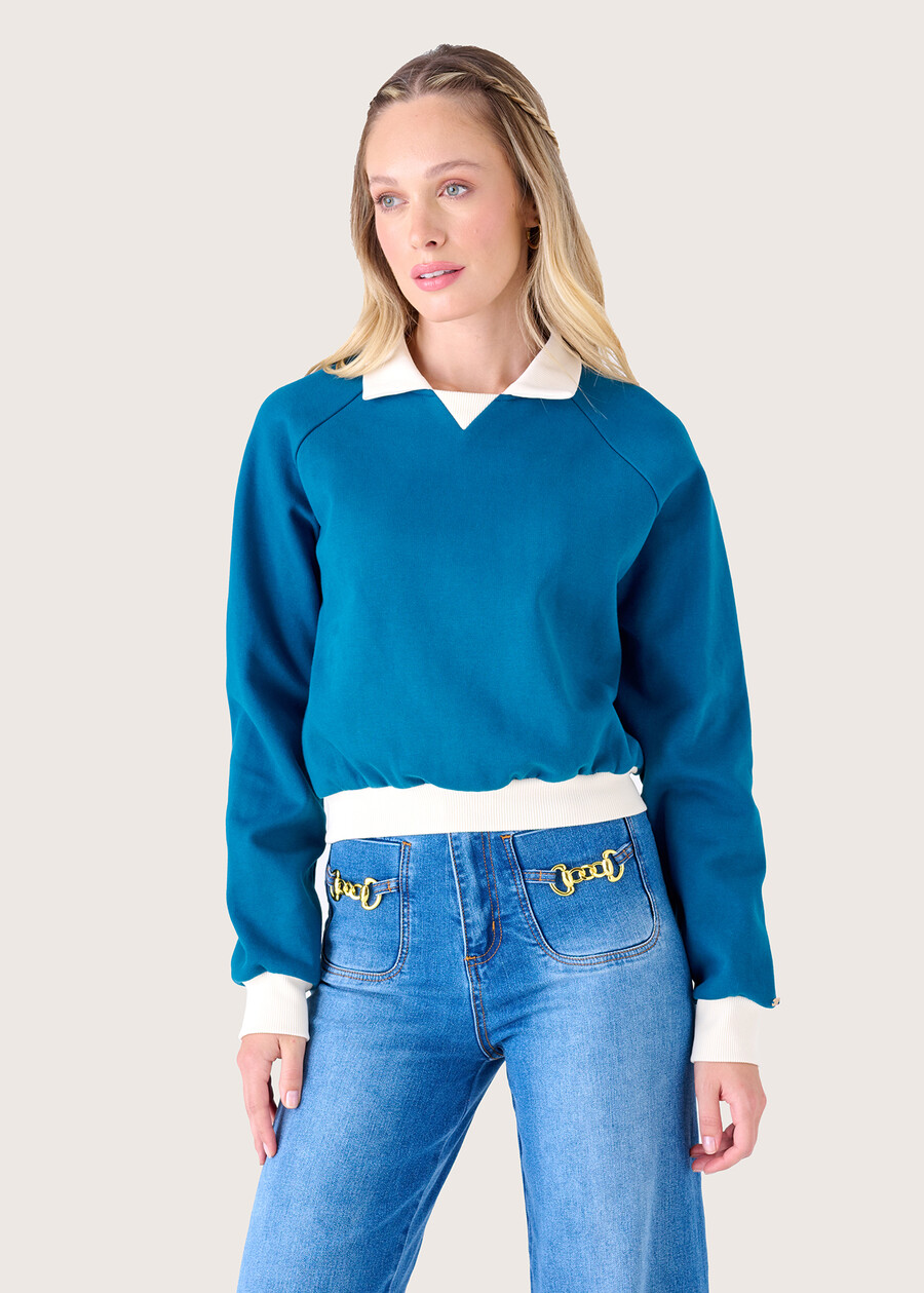 Felpa Fujiko in cotone BLUE COLONIAL Donna , immagine n. 1