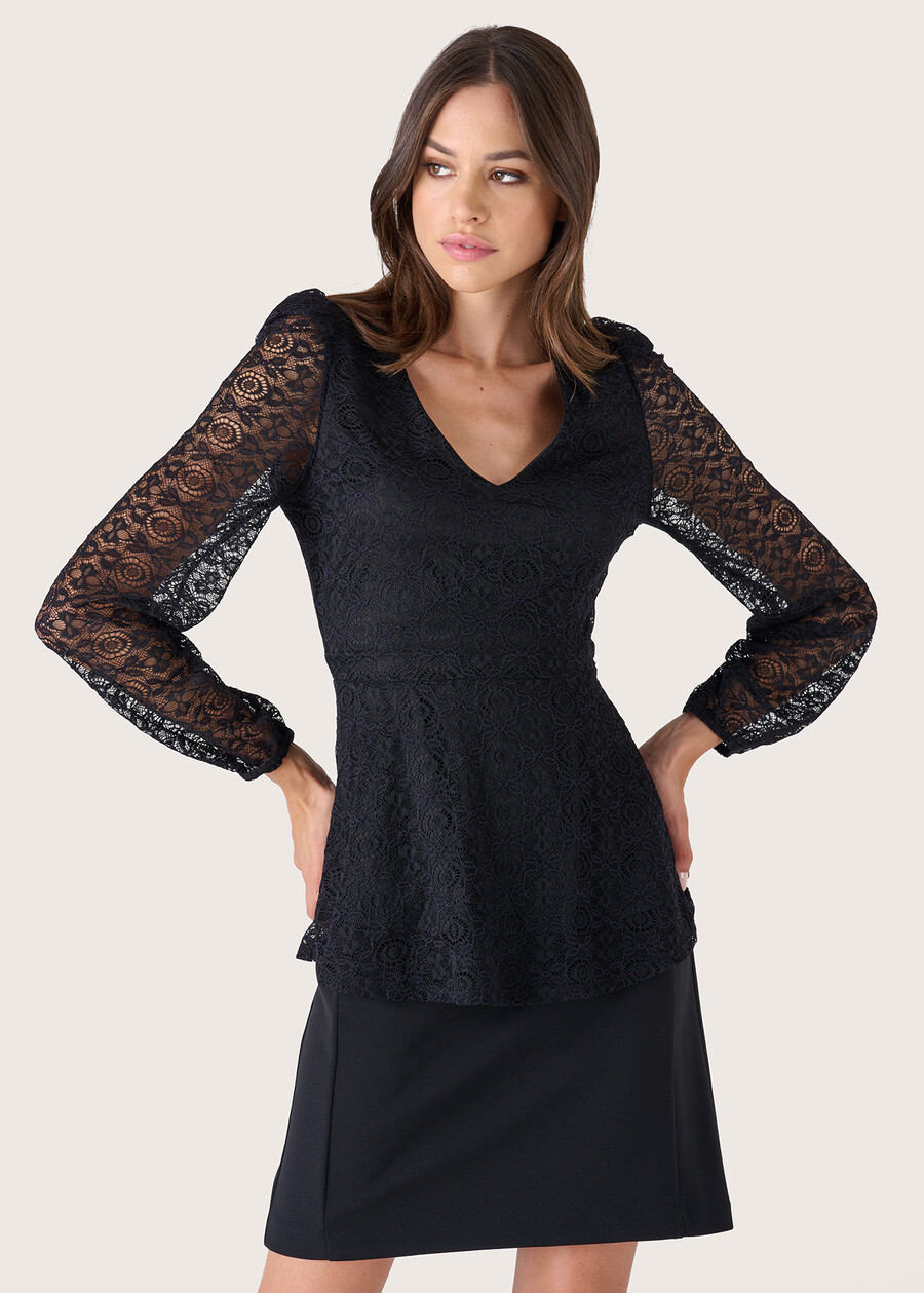 Sery lace jersey NERO Woman , image number 1