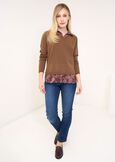 Maglia Melany 2 in 1 con camicia MARRONE Donna immagine n. 4
