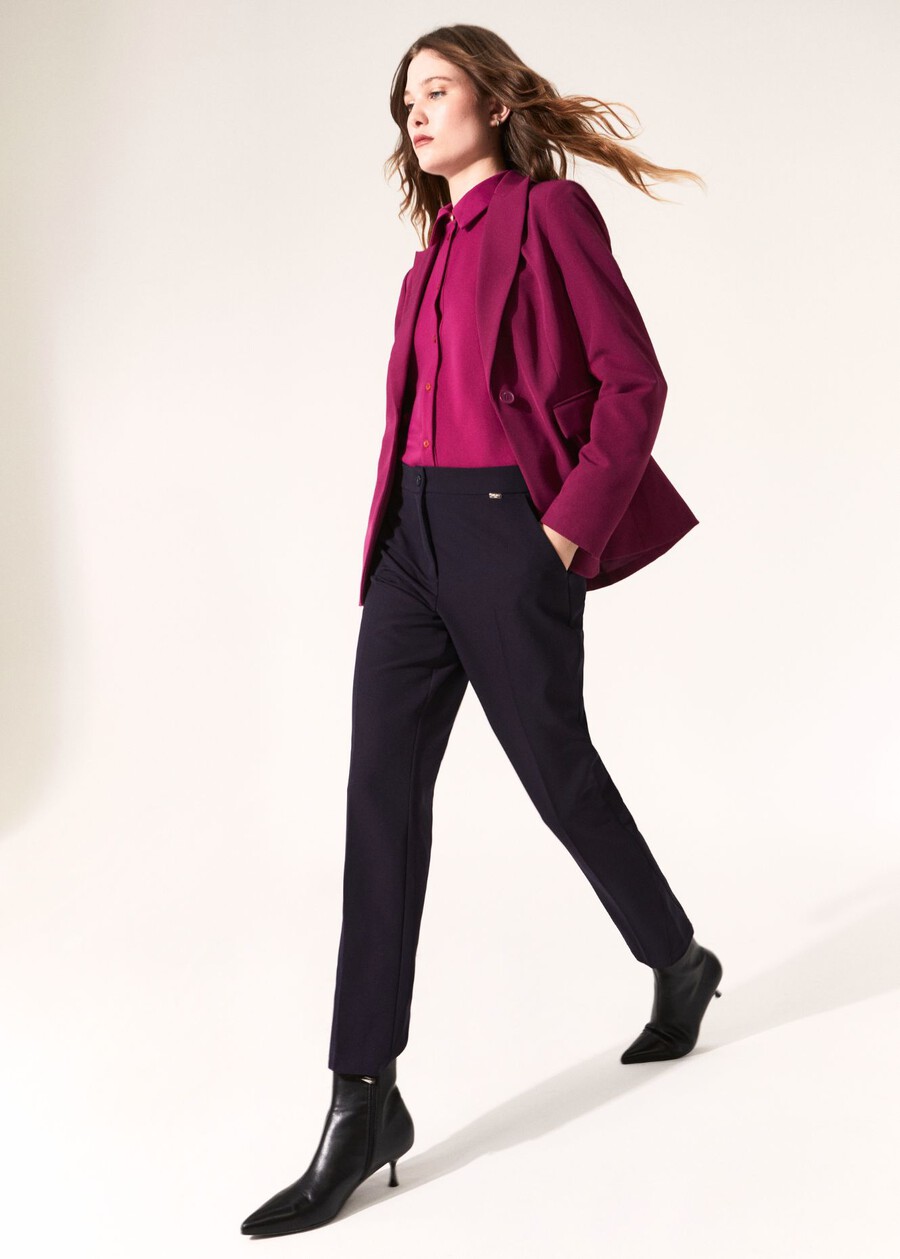 Pantalone Jacqueline a gamba stretta ROSSO MAGENTANERO BLACKVERDE BOTTIGLIABLUE DARK BLUE Donna , immagine n. 1