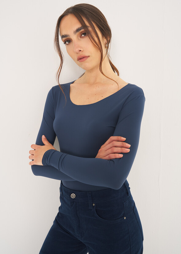 T-shirt Serena aderente BLU MIDNIGHT Donna null