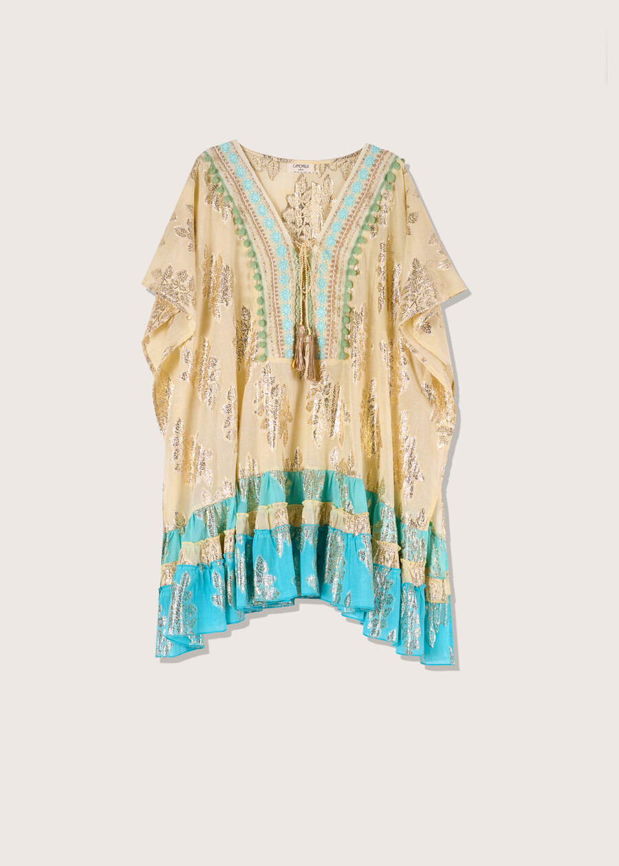 Kaftano Chiara in cotone BLU SURF Donna , immagine n. 4