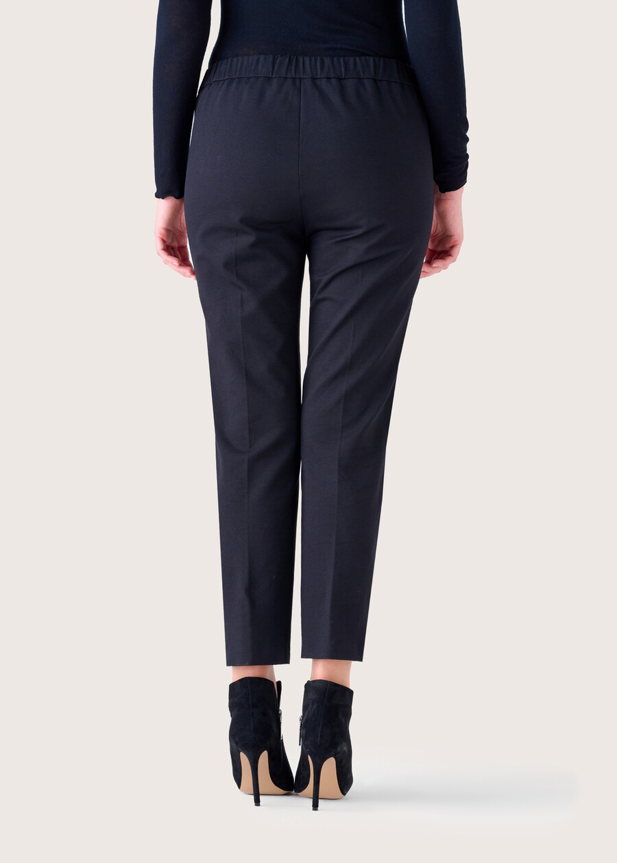 Pedra trousers in Milano stitch NERO BLACK Woman , image number 4