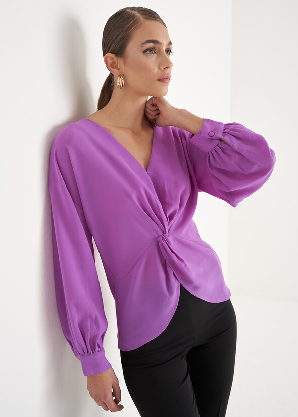 Blusa Benoit in georgette VIOLA MULBERRY Donna null