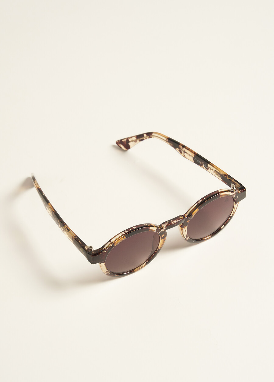 Occhiali Da Sole Tondi Marrone-Beige MARRONE Donna , immagine n. 4