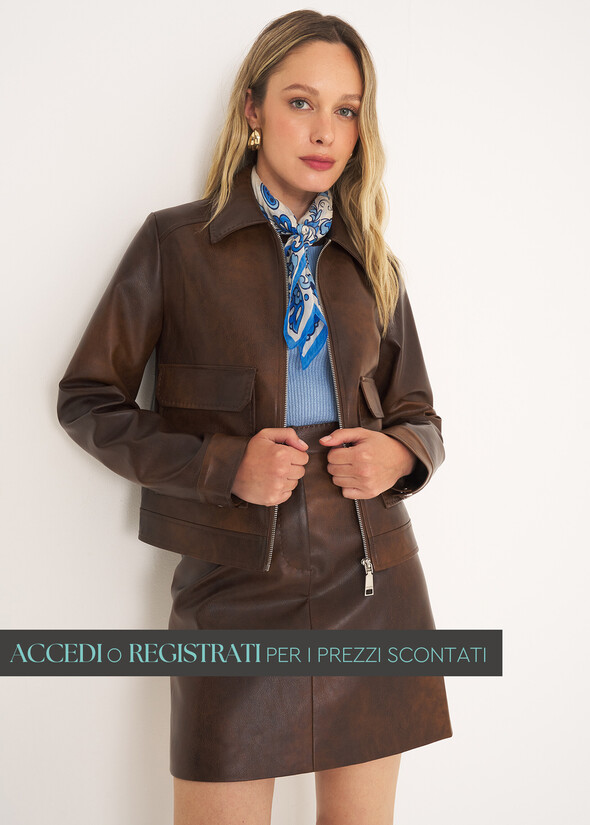 Giubbino Gracy in ecopelle MARRONE CARAMELLO Donna null