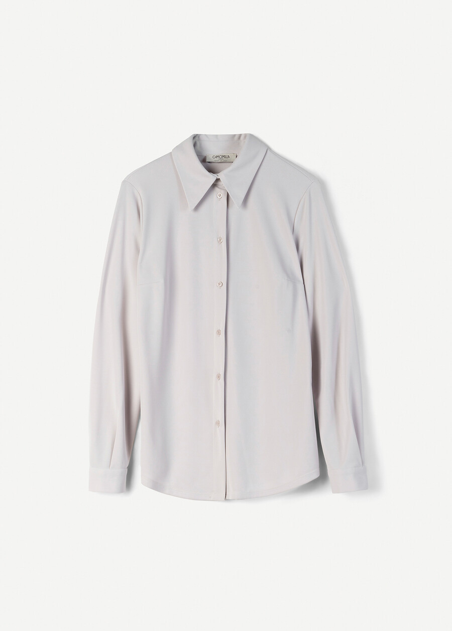 Camicia Alessia in jersey GRIGIO GREYBLUE OLTREMARE  Donna , immagine n. 4