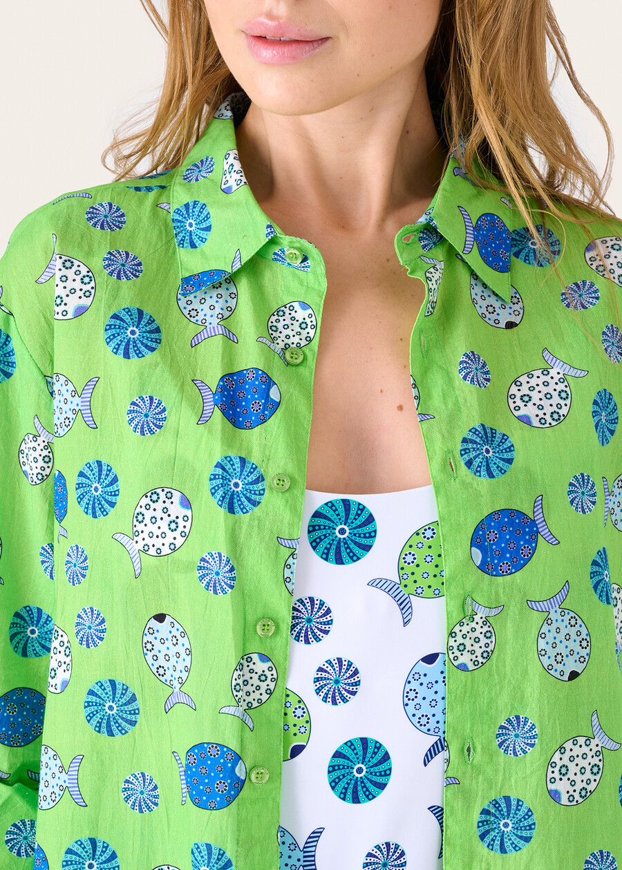 Camicia Carim 100% cotone VERDE JGREEN Donna , immagine n. 2